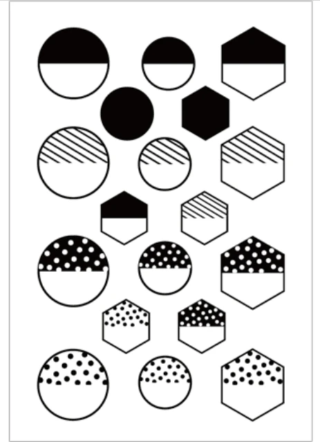 

hexagon Geometric pattern transparent silicone clear stamp for scrapbooking DIY craft decoration soft stamp background base