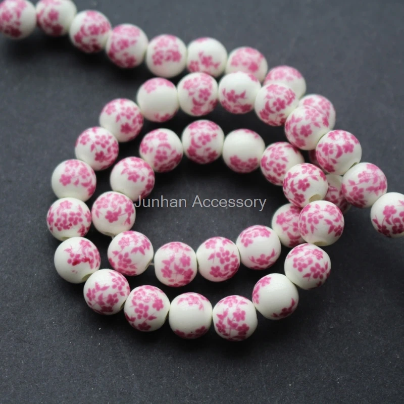 8 мм 40 шт./10 30 шт.|beads pink|ceramic beadspink beads |