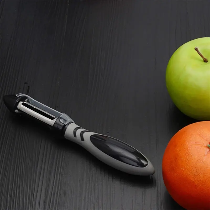 QueenTime 2 в 1 Овощечистка для фруктов, овощей, нож из нержавеющей стали для нарезки соломкой с острым лезвием, нож для очистки овощей и фруктов, кухонный инструмент