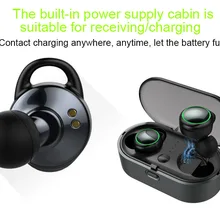 new T02 mini TWS stereo bluetooth 5.0 Sport earphone with Charging box for IOS android mobile phone