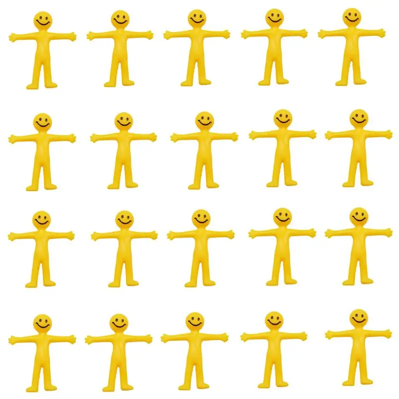 

20 x Stretchy Smiley Men Emoji Men Party Favors Kids Toy Stress Relief Gadget Gift