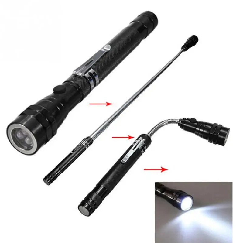 

Outdoor Flash Light 3x LED Telescopic Flexible Magnetic LED Flashlight Tactical Torch Spotlight For Camping Hunting Climbing