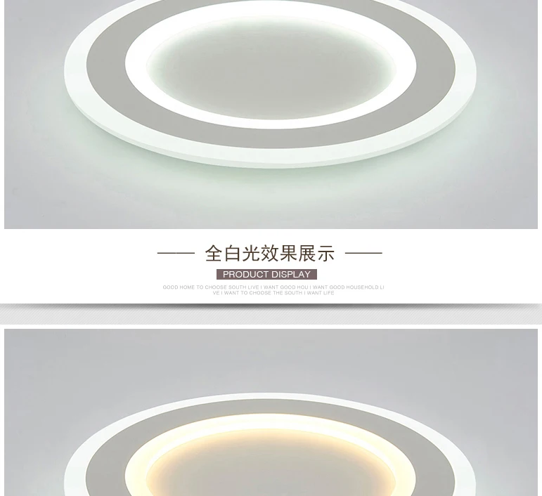 Surface mounted Round Modern led ceiling chandelier for living room dining room bedroom Ultra-thin chandelier lighting Modern