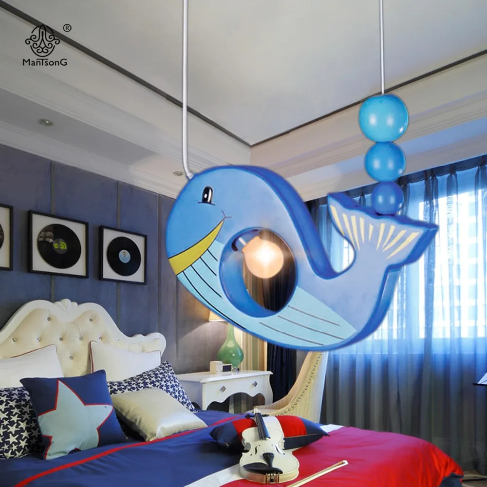 Cartoon Fish Pendant Lights Children Bedroom Creative Personality Decorative Home Decor Modern Suspension Hanging Lamp | Освещение