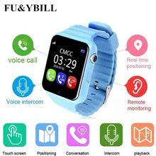 10 шт./лот Wifi gps Смарт-часы V7k камера/Facebook SOS расположение вызова DevicerTracker для ребенка безопасный Анти-потери монитор PK Q90 Q50