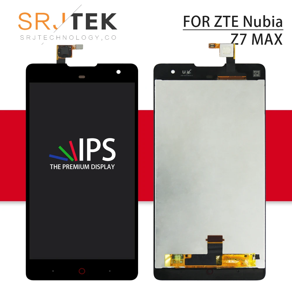

srjtek For ZTE Nubia Z7 Max NX505J LCD Touch Screen Screen Digitizer Assembly Replacement Frame For ZTE Z7 Max NX505J Display