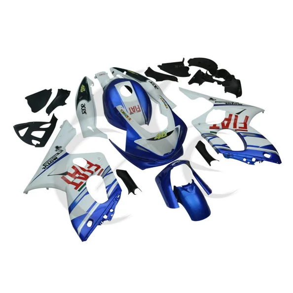 Синий белый ручной работы АБС Кузов комплект Обтекателя для YAMAHA YZF600 YZF600R 97-07 Синий белый ручной работы АБС Кузов комплект Обтекателя для YAMAHA YZF600 YZF600R 97-07