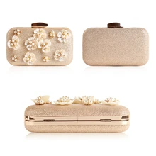 Женская сумка вечерняя сумка вечерние свадебные элегантная сумочка цветок блестящая цепочка сумки