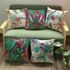 Tropical Plant Leaves Flowers Flamingo Bird Parrot Home Decoration Couch Cushion Office Chair Back Pillow for Sofa Linen Cotton 1