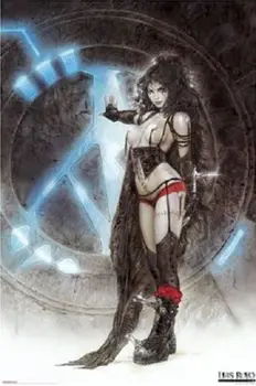 

LUIS ROYO PINUP GOTHIC MACHINE GIRL SILK POSTER Decorative painting 24X36INCH