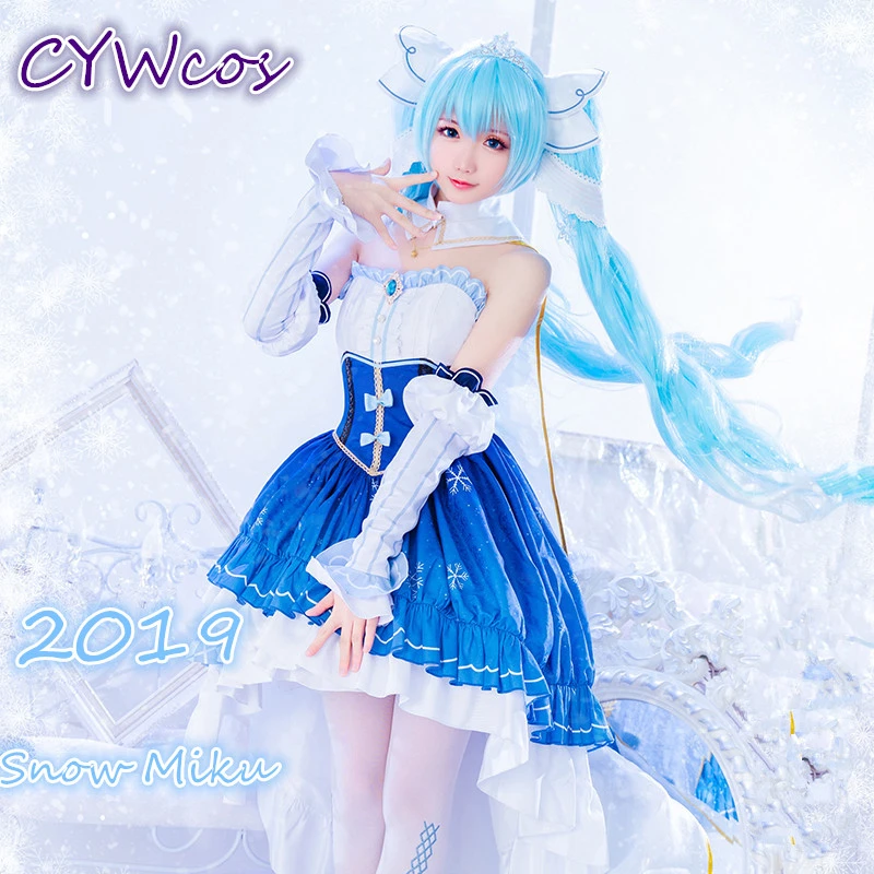 Аниме Косплей VOCALOID Hatsune Miku Star and Snow Miku косплей костюм на Хэллоуин женские костюмы V girl Oufits платье