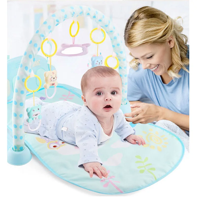 Skup Mata do zabawy dla dzieci 3 w 1Baby Gym zabawki miękkie oświetlenie grzechotki zabawki muzyczne dla niemowląt zabawki edukacyjne grać na pianinie Gym prezenty dla dzieci