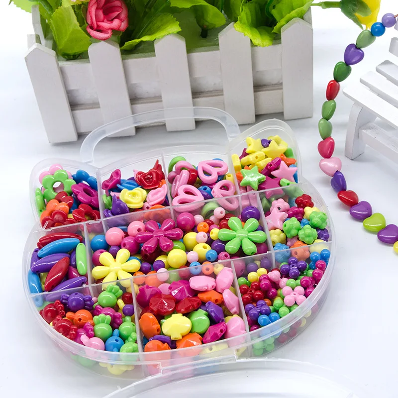 Акриловые Детские бусины игрушки DIY коробка для девочек кошка подарок ручная