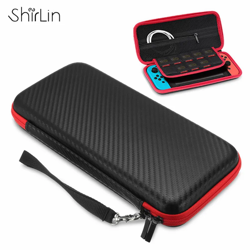 

For Nintend Switch Carbon Fibre Protective Case Cover Storage Shell Pouch Protector Waterproof Gamepad Case For Nintendo Switch