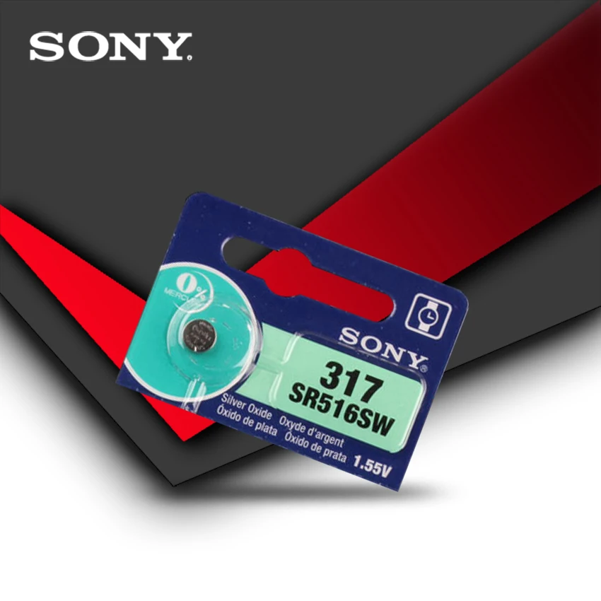 1 шт. Новинка sony 100% оригинал 317 SR516SW SR516 55 в оксид серебра кнопка ячейка монета