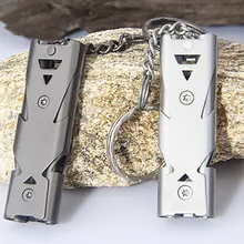 Свисток для выживания на открытом воздухе, 150 дБ, свисток из нержавеющей стали, спасательный, аварийный, SOS, инструменты для выживания на открытом воздухе, кемпинга, 2 цвета