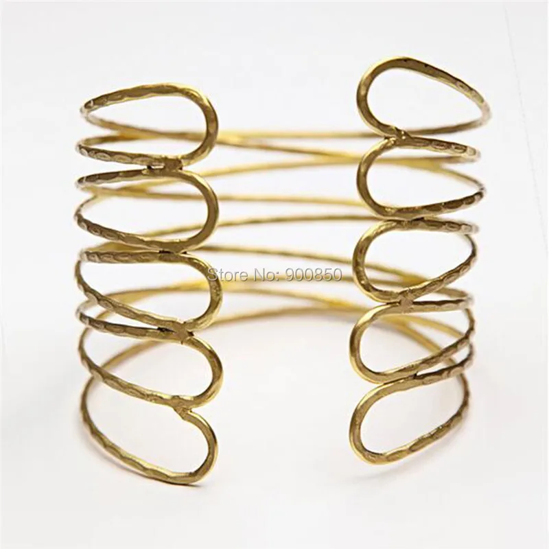 Women Gothic Jewelry Trendy Alloy Geometric Armband Upper Arm Cuff Bracelets & Bangles Exaggerated Party Accessories