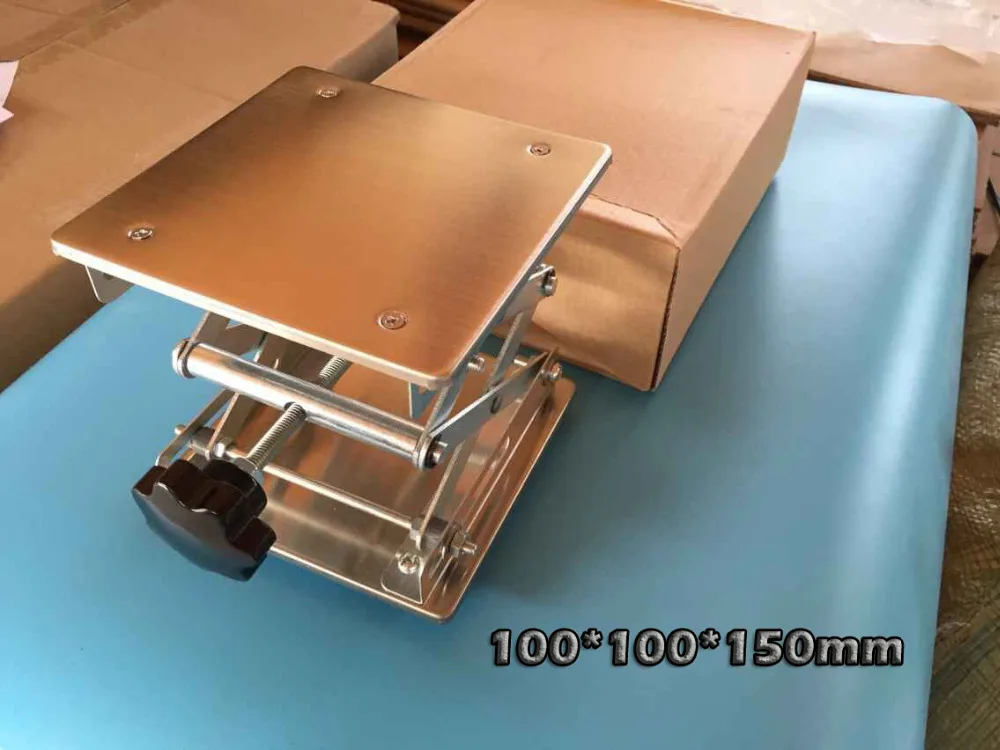 

100*100*150mm Mini Manual Lab Lift Table Stainless Steel lifting platform 10*10cm