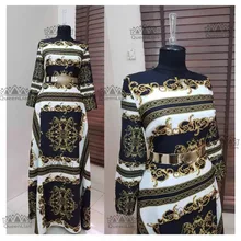 Африканский эластичный Базен 3 размера мешковатые штаны рок стиль Дашики рукав платье для леди(01