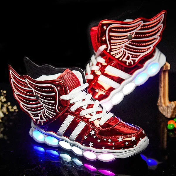Кроссовки светильник ские со светодиодной подсветкой и USB зарядкой|children shoes