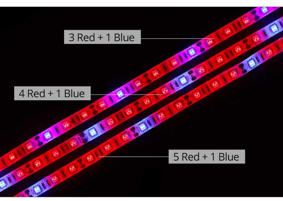 Полный спектр Светодиодная лента для выращивания растений Фито лампа 1-5 м IP33 IP65 водонепроницаемая красная синяя лента для выращивания палаток DC 12 В адаптер питания