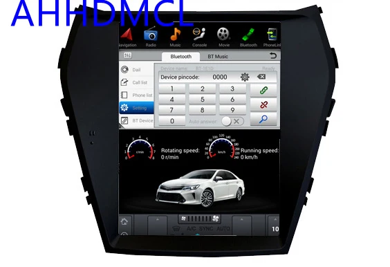 Best Car PC PAD Tesla Style Multimedia Player Android 7.1 GPS Navigation For Hyundai iX45 Santa Fe 2013 2014 2015 2016 2017 3