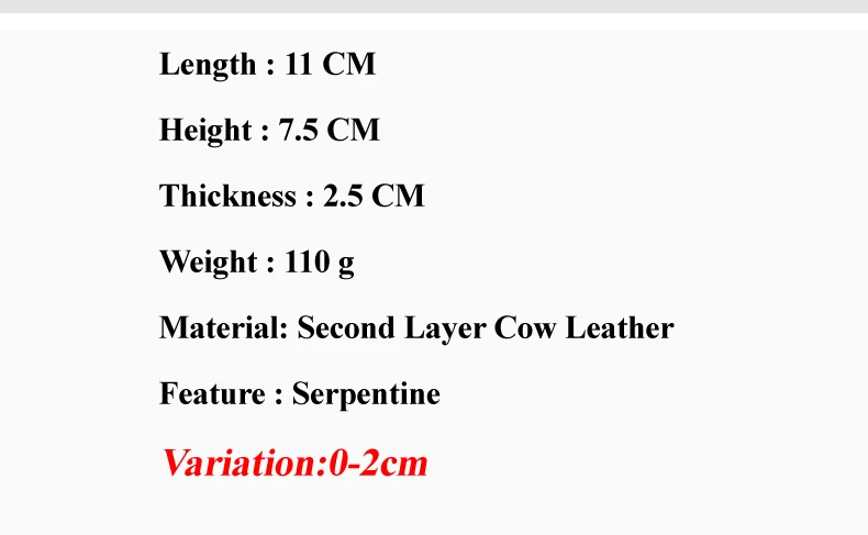 Lomelobo Unisex Serpentine Card Holder Split Leather Women Men Credit ID Business Cards Wallet Fashion Bank Cards bag Coin Purse HCL7148 Details (04)