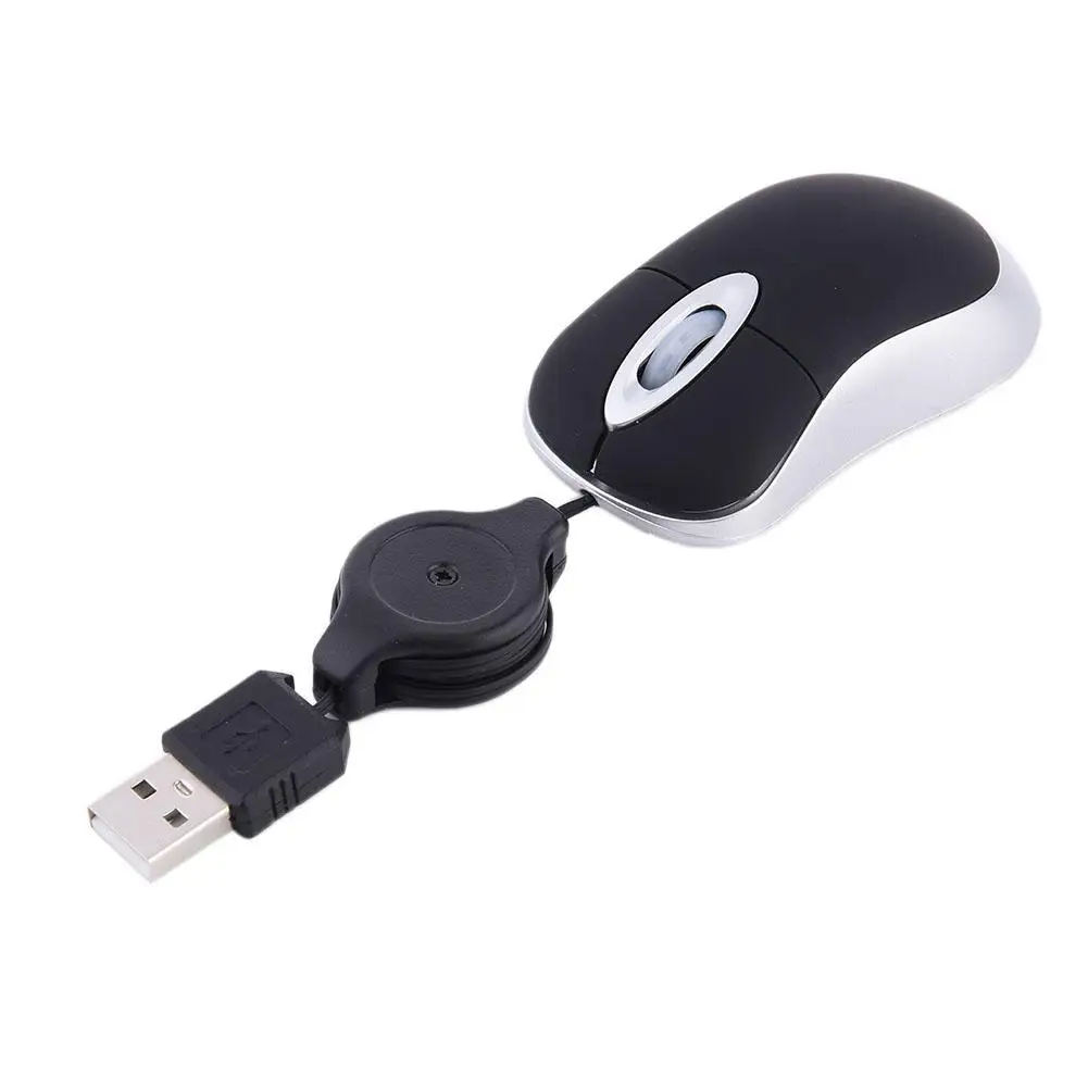 Мышь Компьютерная Проводная с выдвижным USB кабелем 100 DPI|Мыши| |