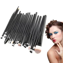 Pro 20pcs Make Up Eyeshadow Eyebrow Mascara Lip Sponge Eyeliner Brushes Set Kit