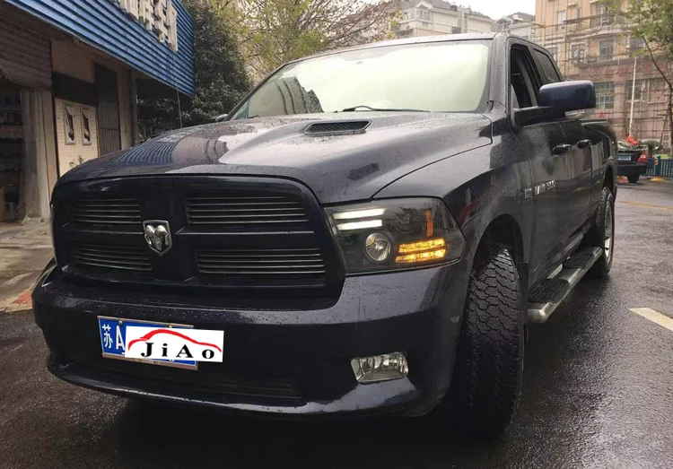 Автомобильный Стайлинг светодиодный налобный фонарь для Dodge Ram светодиодный фары 2013 из-за Ram drl H7 Биксеноновая разрядная лампа высокой интенсивности для объектива ГЛАЗА АНГЕЛА Фары ближнего и дальнего света