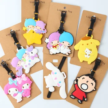 

KT duo happiness how pudding dog jade cartoon silicone luggage tag hangtag check cardholder travel accessories