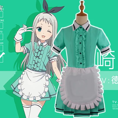 Косплей костюм горничной из смешанного аниме S Kaho/Maika/mui/Mafuyu/hiкорий фартук платье