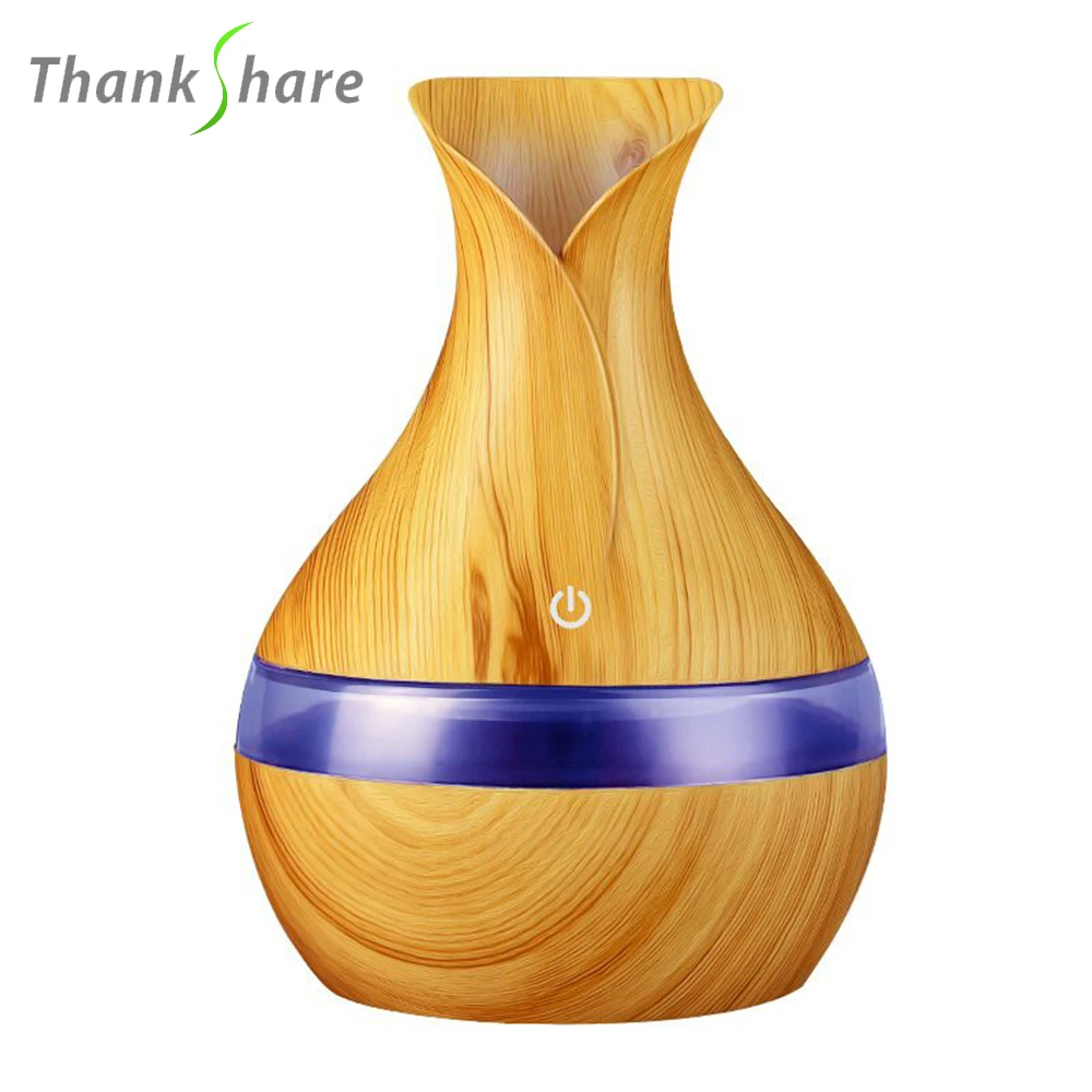 

THANKSHARE 300 ML Air Ultrasonic Humidifier Essential Oil Diffuser Atomizer Air Freshener Mist Maker LED Night Light For Home