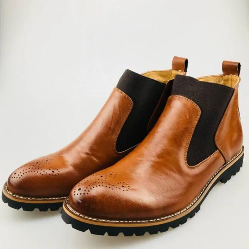 YIGER Men's Chelsea Boots 17