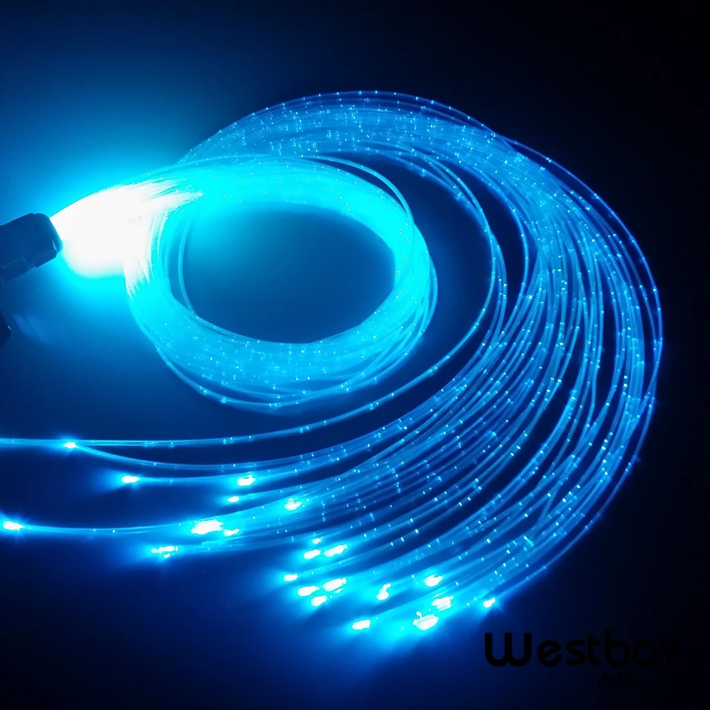 Westbay 32 Вт RGB светодиодный волоконно-оптический свет комплект оптического волокна 150 шт.* 3 м* 3 мм Блеск Волоконно-Оптический для водопада шторы Рождество