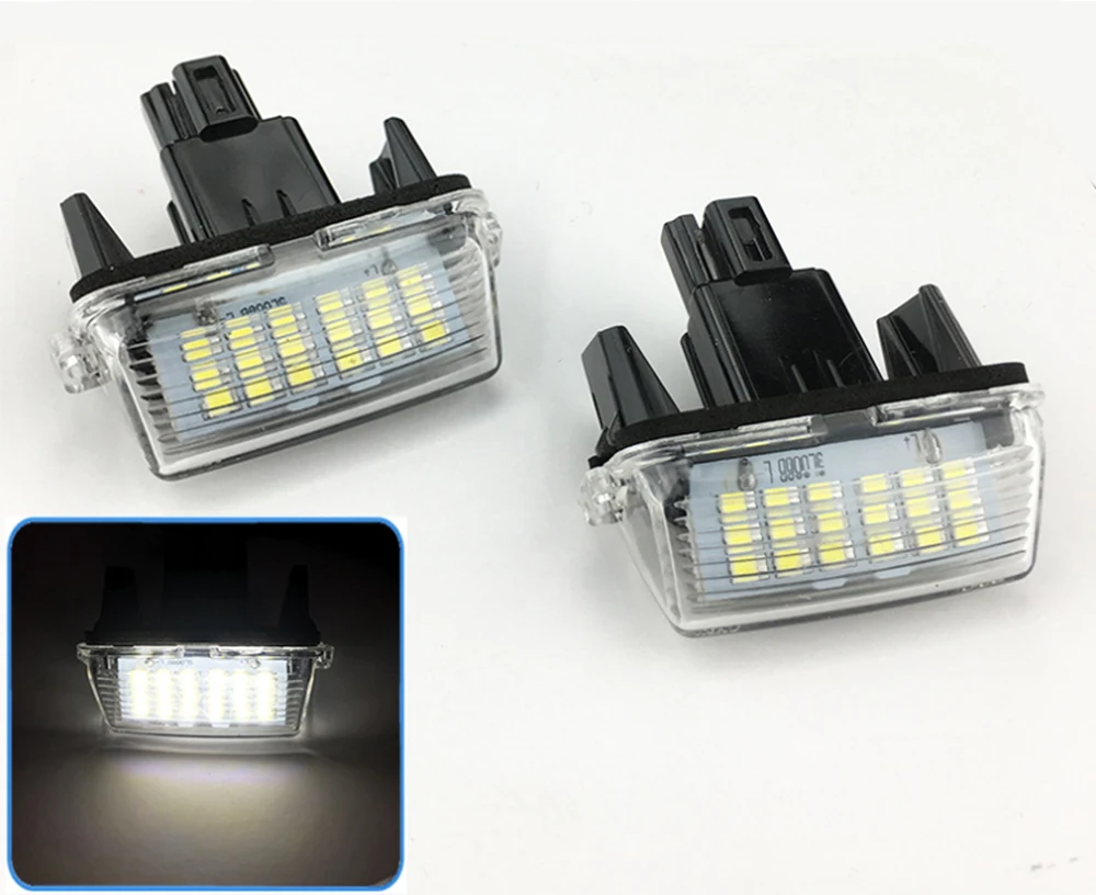 2PCS 18LEDS Number Licence Plate Lights For Toyota Yaris 2012present