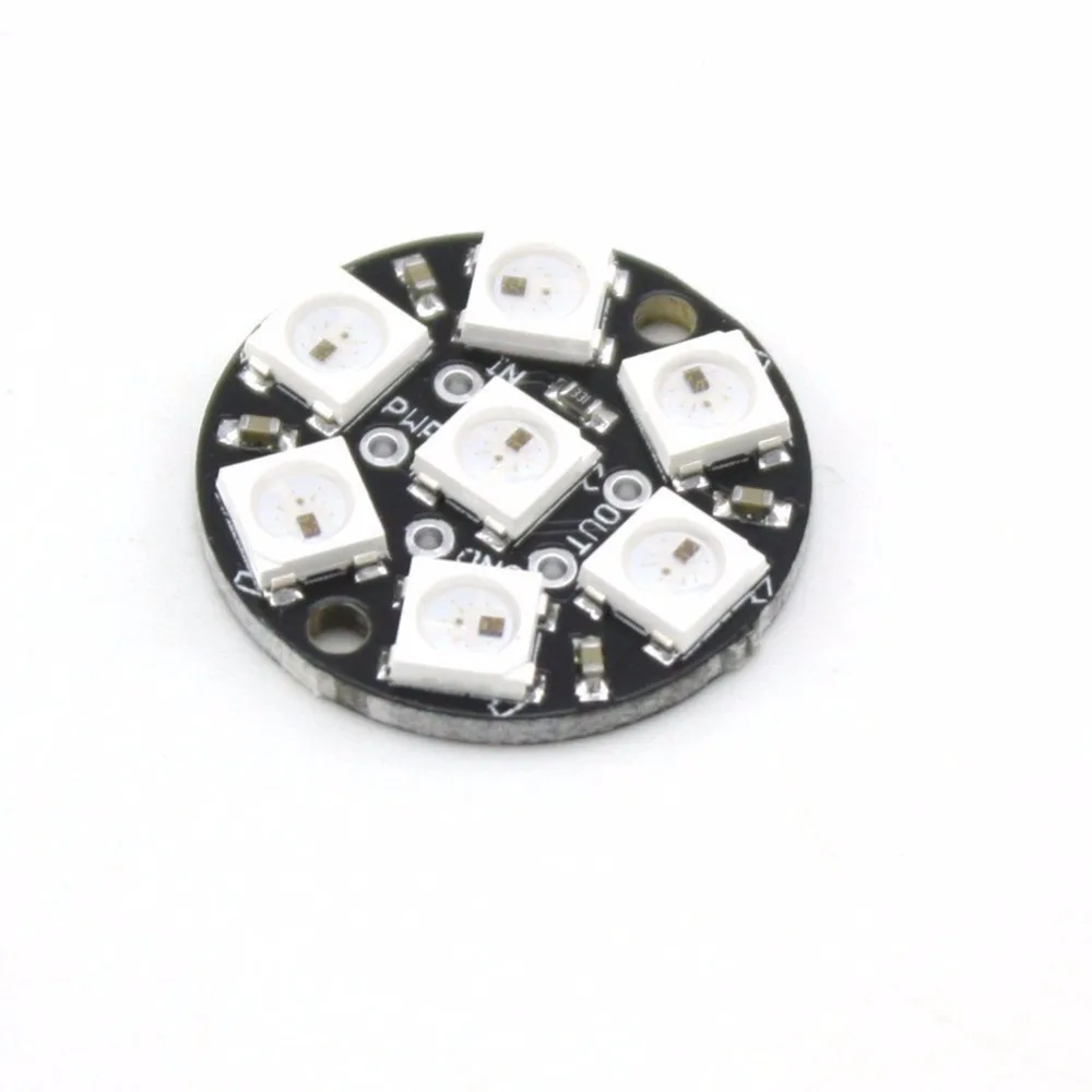 

Светодиодная круглая декоративная лампа WS2812 5050 RGB, 7 бит, 1 шт.