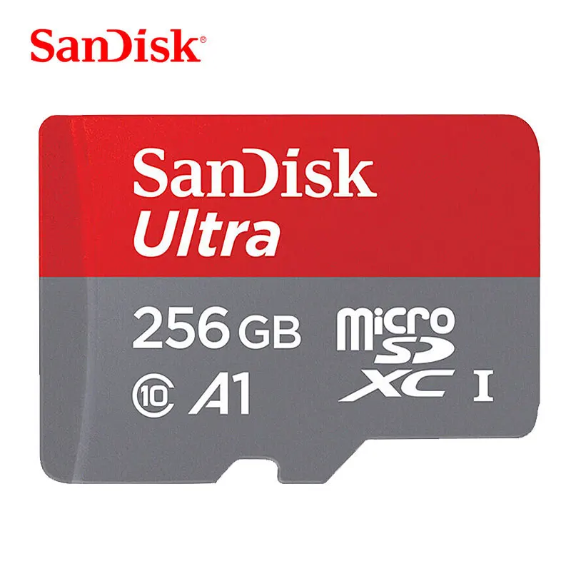 Двойной Флеш-накопитель SanDisk 32GB MicroSD карты памяти на 16 Гб 64 Гб 128 ГБ TF Карта U1 A1 Class10 UHS-I 200 ГБ 256 ГБ SDHC/SDXC карт для смартфона 100 МБ/с