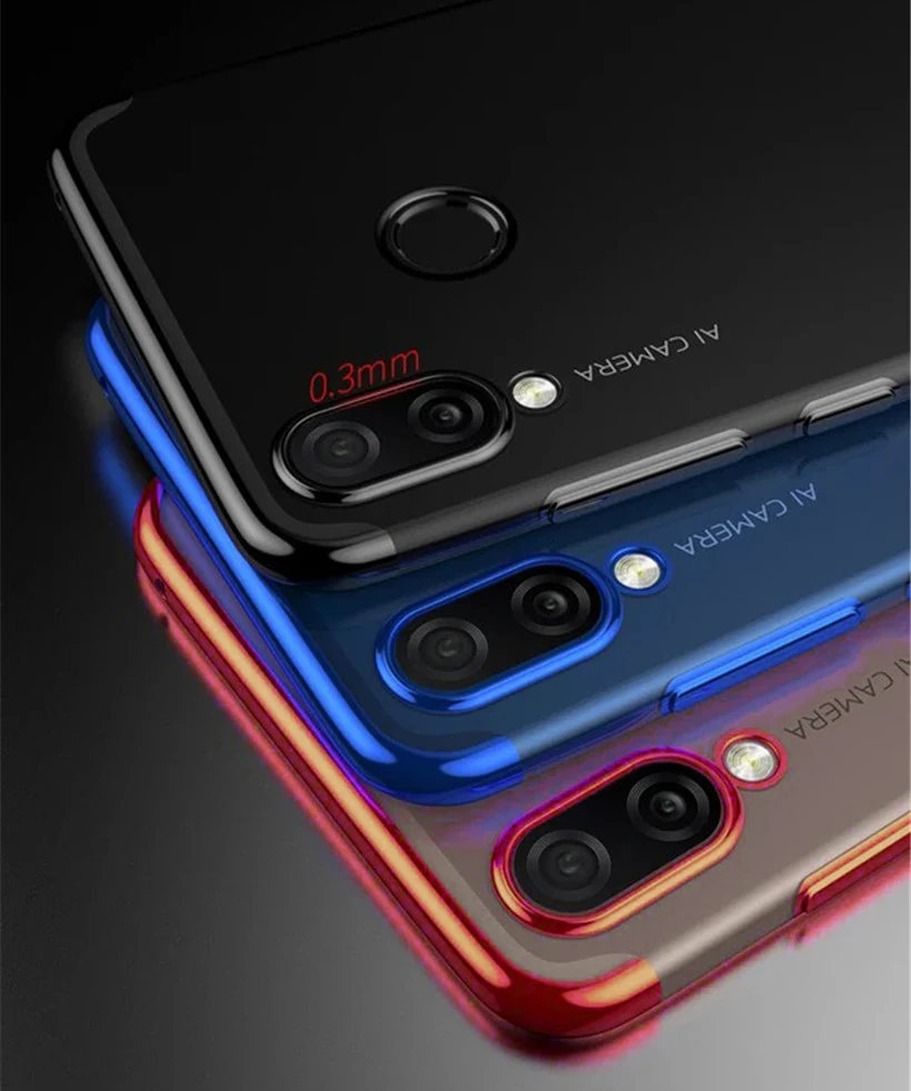 Ultra Thin Soft Transparent TPU Case For Huawei Honor 8x clear plating bumper cover Honor 8x Huawei Phone Case Capa (6)