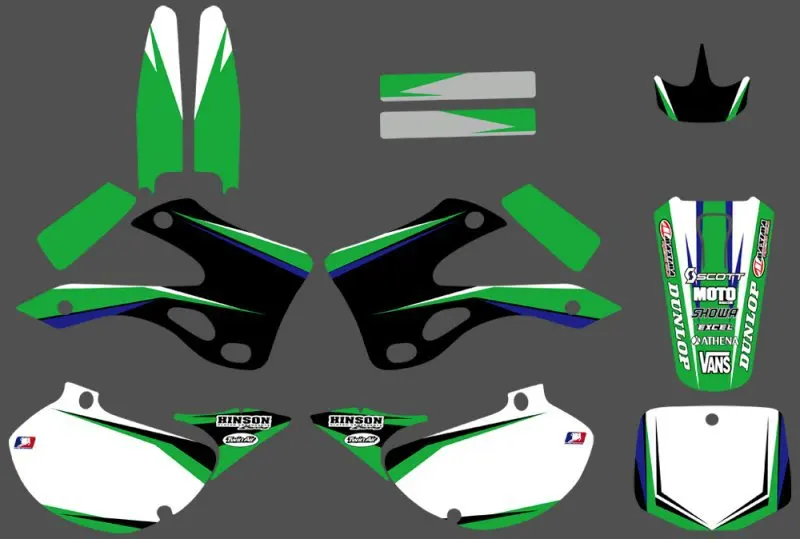 

Motorcycle New Style Team Graphic Background Decal Sticker For Kawasaki KX125 KX250 KX 125 250 1999 2000 2001 2002