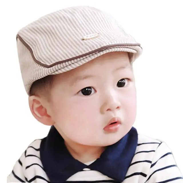 Cute Baby Berets Infant Boy Girl Stripe Beret Cap Candy Colors Peaked Baseball Hat Bebes Beisbol