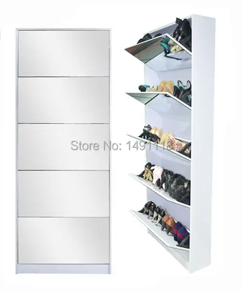Living Room Furniture Shoe Cabinet Shoe Rack Decorative Mirror