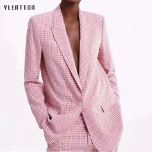 2019 Pink Plaid 2 Piece Set Women Single Button Office Blazer Jacket + Pants Women's Suits Spring Long Sleeve Women's Pant Suits 2019 Pink Plaid 2 Piece Set Women Single Button Office Blazer Jacket + Pants Women's Suits Spring Long Sleeve Women's Pant Suits