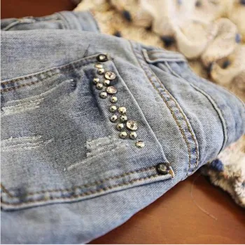 diamond denim shorts
