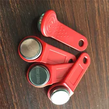 10 шт/лот красный считываемый и записываемый контактный ключ RW1990 ibutton совместимый с DS1990A-F5