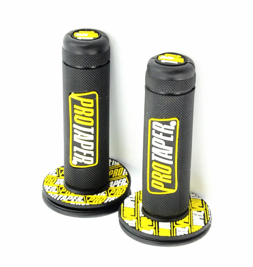 Мотоцикл Кроссовый мотоцикл, мотокросс pitbike резиновая рукоятки «Грипсы» Ручка для SUZUKI RGV250 VS800 охранной VZ800 Мародер Bandit 650 S - Цвет: Black Yellow