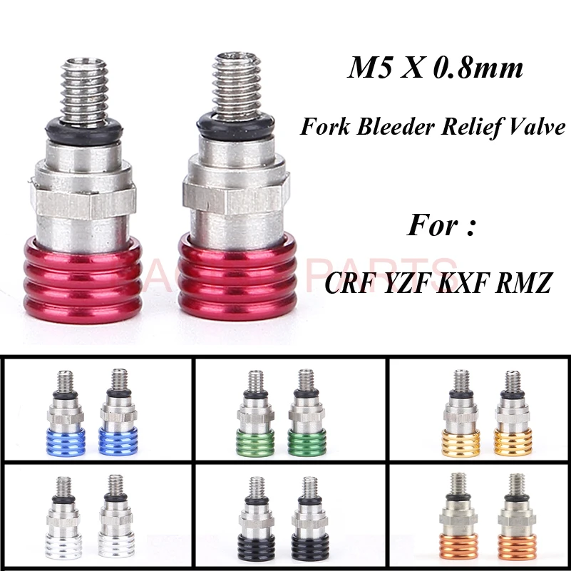 

Motocross Fork Air Bleeder Valves Screw M5x0.8 for Showa for KAYABA Fork Motorcycle Stainless Steel Air Relief Valve