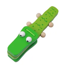 Музыкальный инструмент Кастанет деревянный безопасный материал развлечения музыкальная игрушка перкуссия зеленый для сенсорного развития деревянное изделие