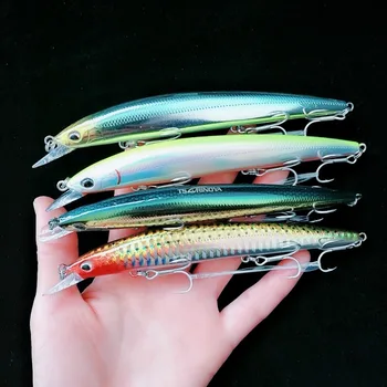 

Tsurinoya 4pcs DW31 Minnow 129mm 15.2g sea bass fishing lures bait lure minnow wobblers
