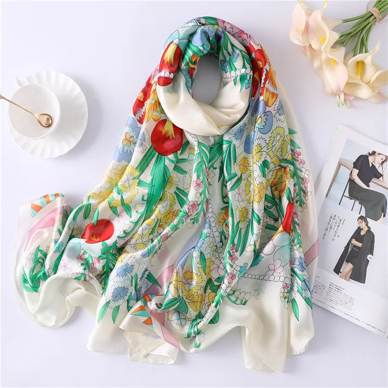 Роскошный бренд, женский шелковый шарф, дизайнерские шали и палантины, женский шарф из пашмины, банданы хиджаб, зимний шарф на шею, повязка на голову